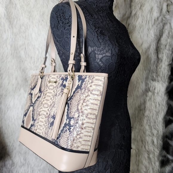 Brahmin 3 SET Italian Leather PURSE BAG Handbag Wallet AUTHENTICITY GUARANTEE - Picture 4 of 16